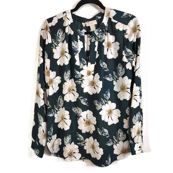 LOFT Bundle Long Sleeve Blouses Sz Small Women's Career Casual Floral Boho - Picture 6 of 10